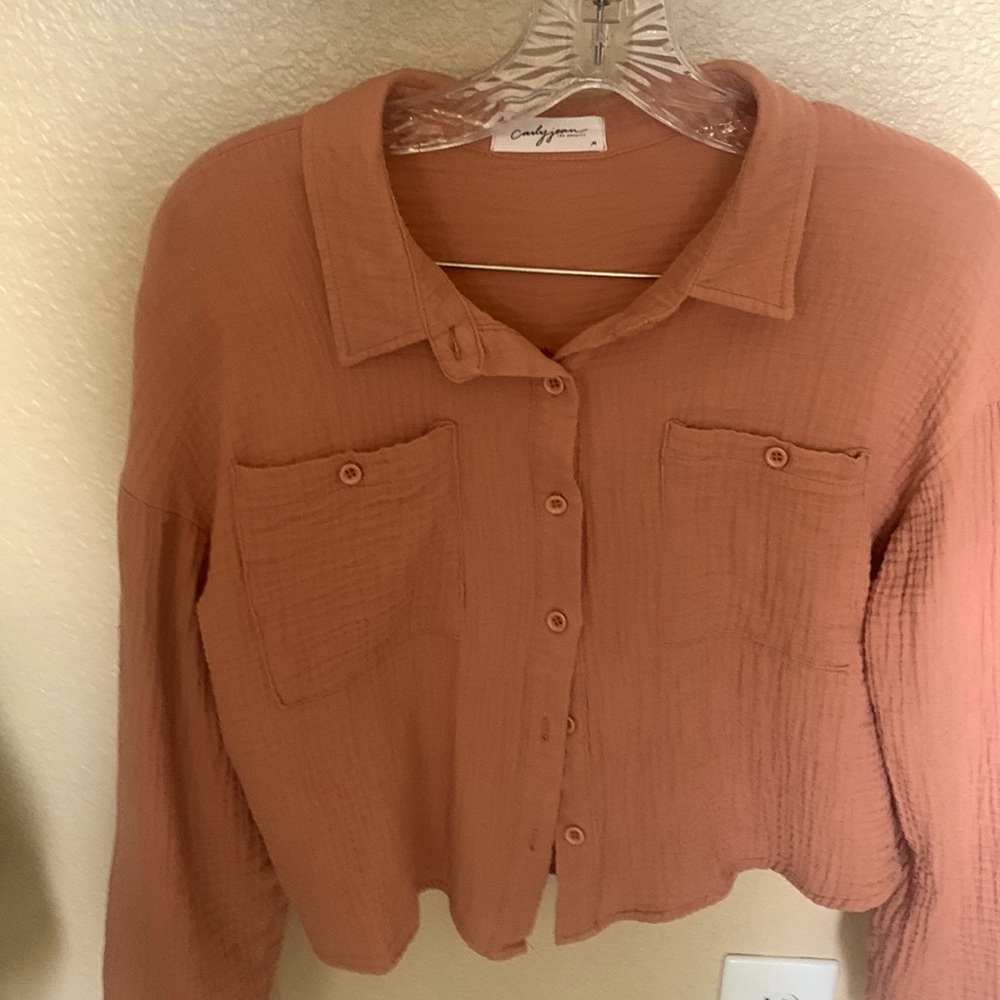 Darling shirt/jacket in terracotta